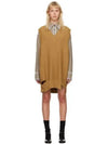 Tan Ripped Short Dress Camel - MAISON MARGIELA - BALAAN 2