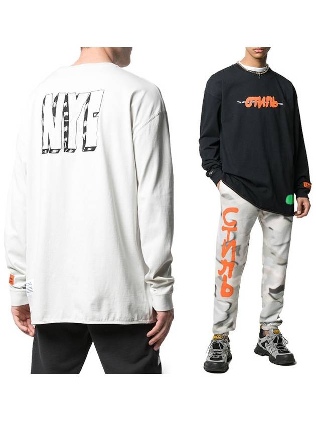 Heron Preston Logo Graffiti Long Sleeve HMAB005S 20913027 1088 0588 - HERON PRESTON - BALAAN 1