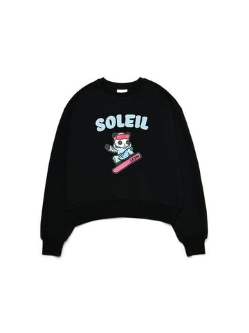 Snowboarding Panda Sweatshirt Black - LE SOLEIL MATINEE - BALAAN 1