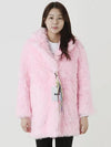 MSGM 3341MDC12 Fake Fur Coat Pink - MSGM - BALAAN 3