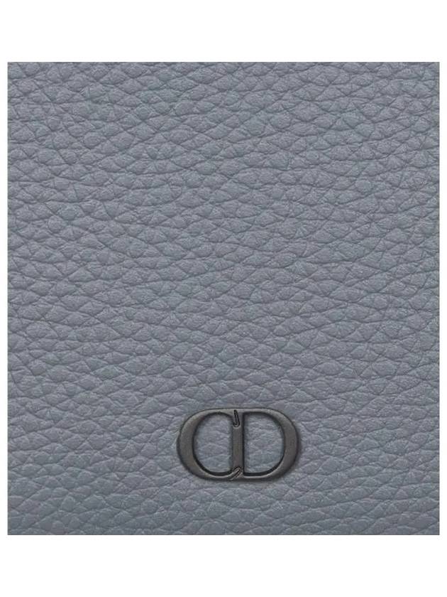 Grain Leather Signature Half Wallet Deep Grey - DIOR - BALAAN 6