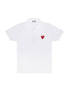 Red Heart Wappen Polo Shirt P1 T006 5 White - COMME DES GARCONS - BALAAN.