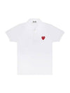 Red Heart Wappen Polo Shirt P1 T006 5 White - COMME DES GARCONS - BALAAN 1