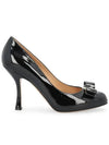 Salvatore Vara Bow Pumps Heel Black - SALVATORE FERRAGAMO - BALAAN.