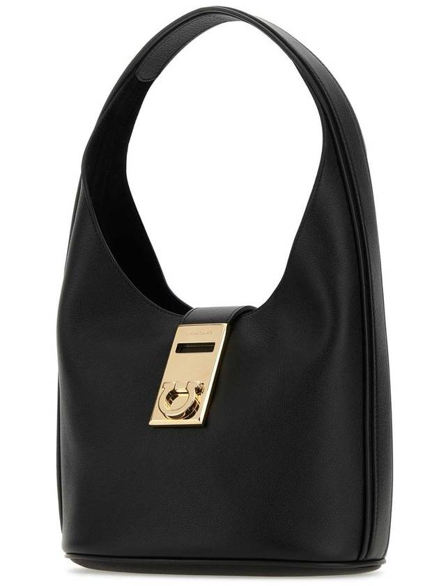 Buckle Hobo Shoulder Bag Black - SALVATORE FERRAGAMO - BALAAN 3