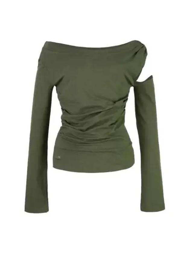 shoulder twist top khaki - CERRIC - BALAAN 1