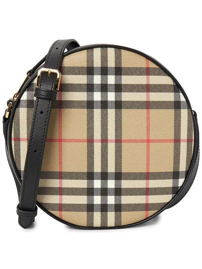 Women's Lewis Vintage Check Leather Mini Cross Bag Archive Beige - BURBERRY - BALAAN 2