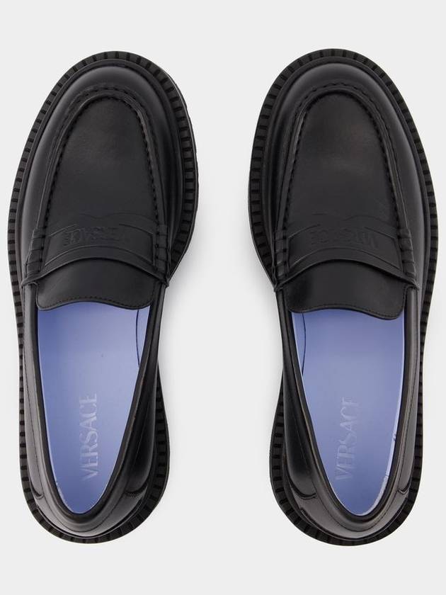 Adriano Loafers - Versace - Leather - Black - VERSACE - BALAAN 4