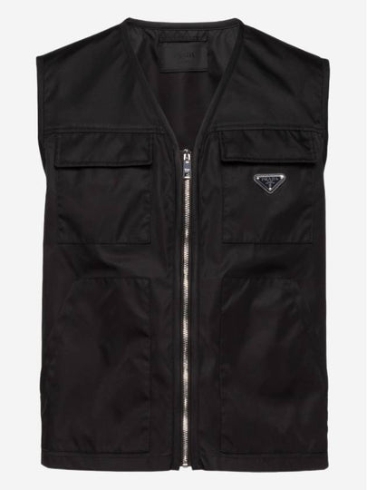 Zipper Re-Nylon Vest Black - PRADA - BALAAN 2