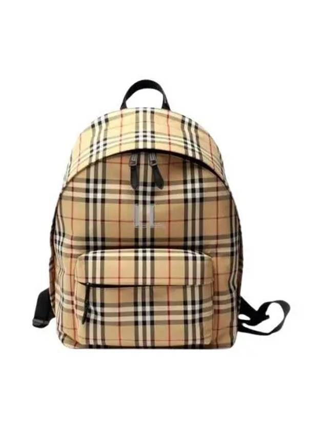 Vintage Check Motif Nylon Backpack Beige - BURBERRY - BALAAN 2