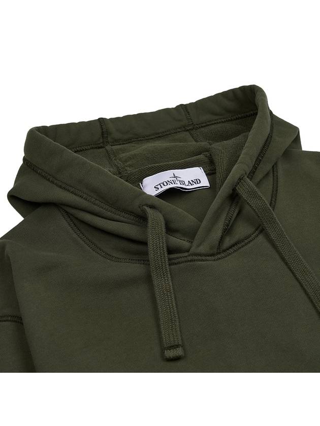 Signature Logo Patch Hoodie Olive - STONE ISLAND - BALAAN 4