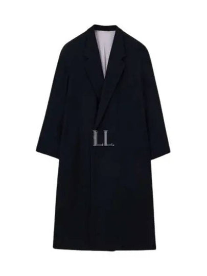 Women's Cotton Maxi Double-Breasted Coat Black - LEMAIRE - BALAAN 2