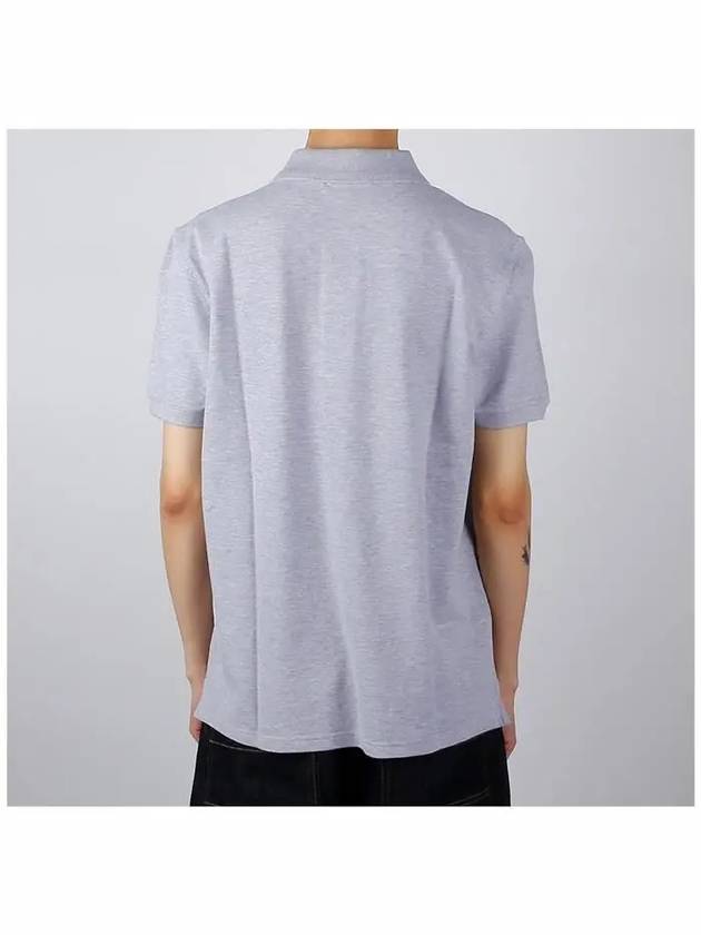 Fox Head Patch Cotton Polo Shirt Grey - MAISON KITSUNE - BALAAN 5