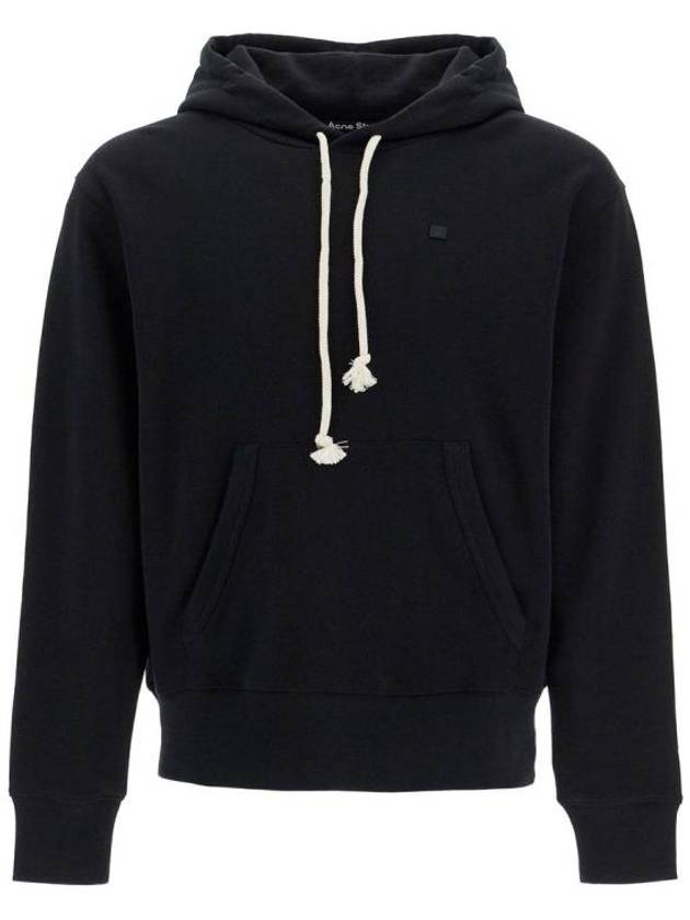 Small Logo Patch Hoodie Black - ACNE STUDIOS - BALAAN 2