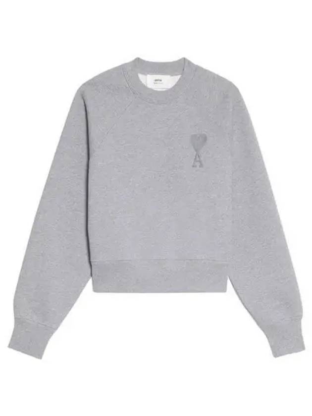 Big Heart Logo Sweatshirt Grey - AMI - BALAAN 2