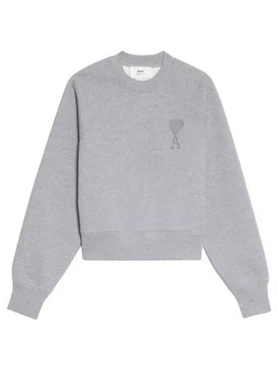 Big Heart Logo Sweatshirt Grey - AMI - BALAAN 2