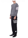 4 Bar Stripe Classic Wool Knit Top Grey - THOM BROWNE - BALAAN 5