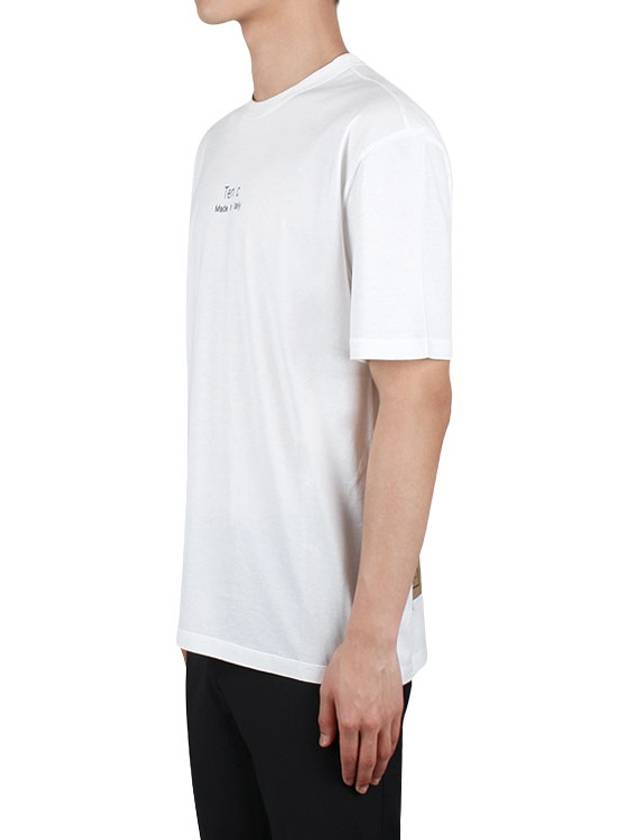 Logo Cotton Short Sleeve T-Shirt White - TEN C - 4