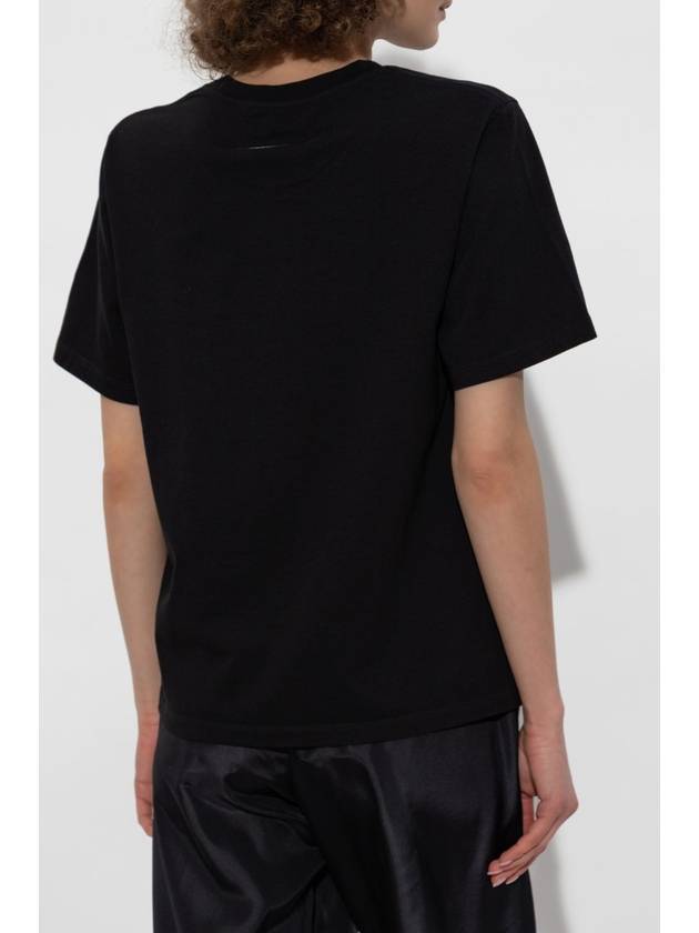 MM6 Maison Margiela T-shirt With Print, Women's, Black - MAISON MARGIELA - BALAAN 4