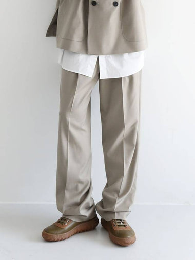 One Tuck Wide Slacks Beige - IFELSE - BALAAN 1