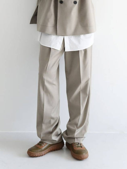 One Tuck Wide Slacks Beige - IFELSE - BALAAN 2