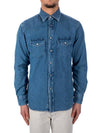 Flap Pocket Denim Long Sleeve Shirt Light Blue - TOM FORD - BALAAN 2
