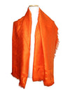 Orange Silk Big Scarf - BURBERRY - BALAAN 1