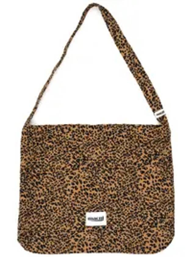 Leopard Corduroy Eco Cross Bag Brown - MACNI - BALAAN 1