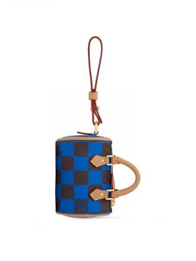 Damier Pop Mini Speedy Bag Charm Blue - LOUIS VUITTON - BALAAN 2