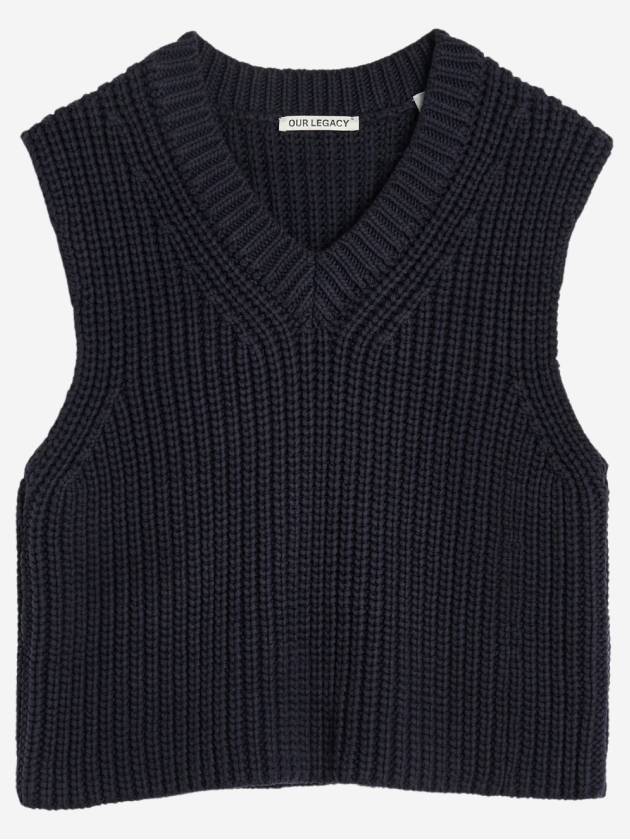 Intact Chunky Cotton Rib Vest Navy - OUR LEGACY - BALAAN 2