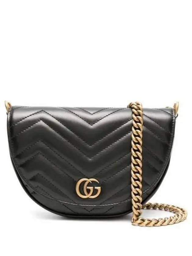 GG Marmont Matelasse Chain Mini Bag Black - GUCCI - BALAAN 2