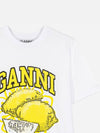 Relaxed Lemon T-Shirt Bright White - GANNI - BALAAN 5