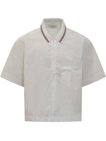 Long Sleeve Shirt MWS317CF0009 100 WHITE - THOM BROWNE - BALAAN 1