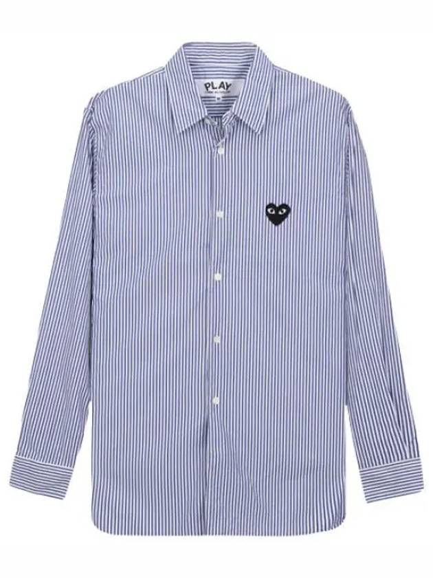 Black Heart Waffen Striped Shirt Men s Long Sleeve - COMME DES GARCONS - BALAAN 1