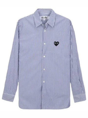 Black Heart Waffen Striped Shirt - COMME DES GARCONS - BALAAN 1