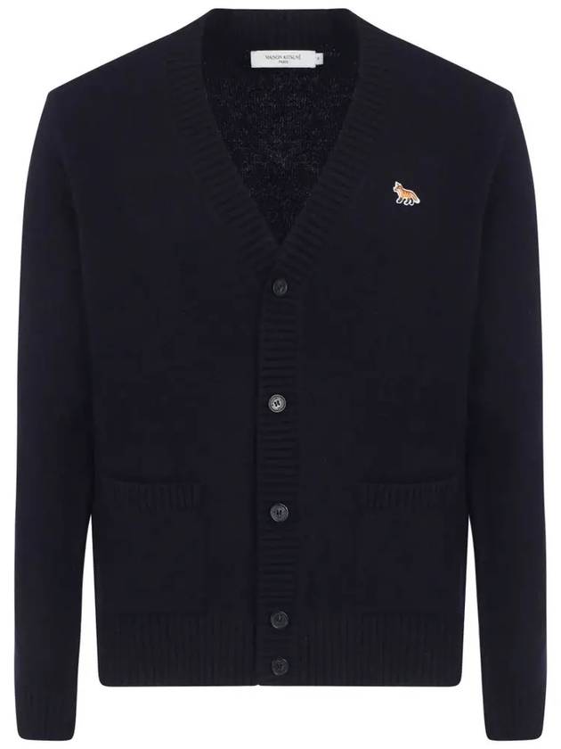 Baby Fox Patch Cosy Cardigan Navy - MAISON KITSUNE - BALAAN 3