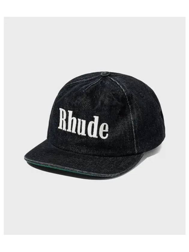 U Denim Logo Cap Black STRUCTURED HAT 1 0372 - RHUDE - BALAAN 1