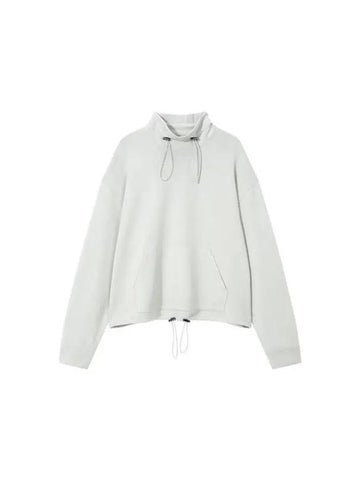 Women s Drawstring High Neck Sweatshirt Light Gray 271584 - EMPORIO ARMANI - BALAAN 1