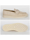 Triangle Logo Suede Loafers Beige - PRADA - BALAAN 4