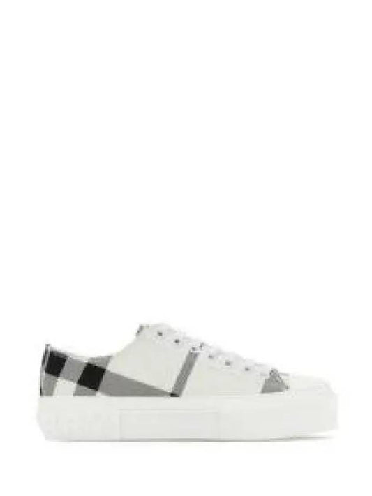 Check Cotton Low Top Sneakers Black White - BURBERRY - BALAAN 2