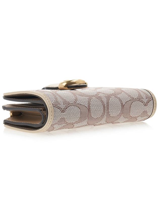 Women's Tabby Signature Jacquard Medium Wallet Stone Ivory - COACH - BALAAN 6