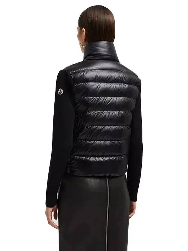 Women's Padded Wool Cardigan Black - MONCLER - BALAAN 5