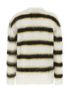 Mohair Striped Crew Neck Knit Top Cream - MARNI - BALAAN 3