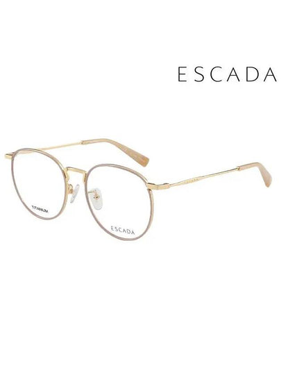 Glasses Frame VES968F 0D01 Round Titanium Men Women - ESCADA - BALAAN 2