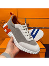 Men's Bouncing Sneakers Beige Suede H Blue Orange Twotone - HERMES - BALAAN 1