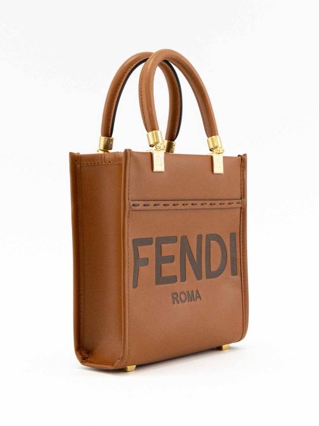 Soft Leather Mini Bag Brown - FENDI - BALAAN 4