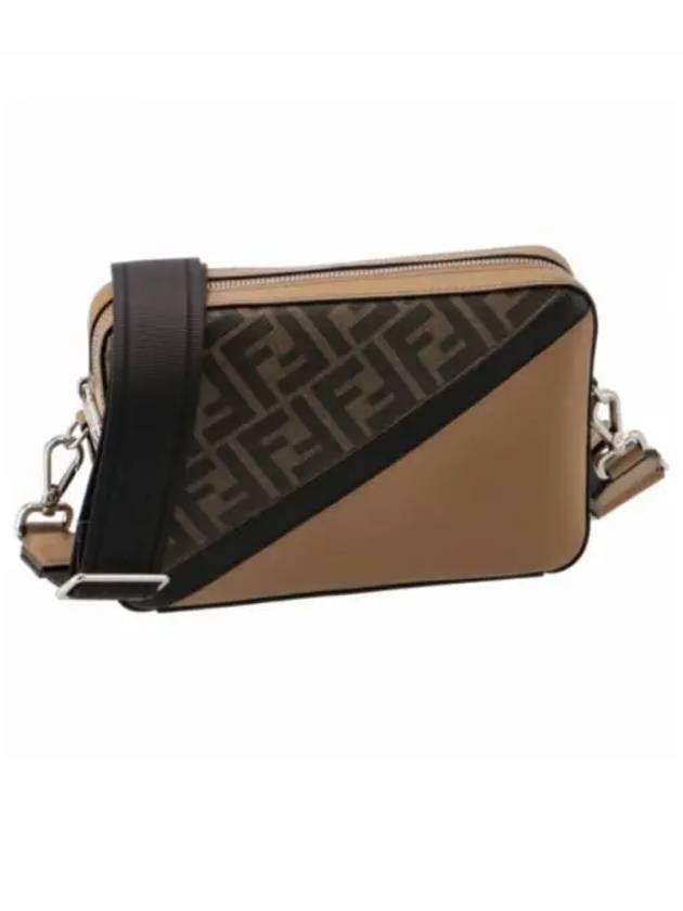 FF Motif Leather Cross Bag Brown - FENDI - BALAAN 2