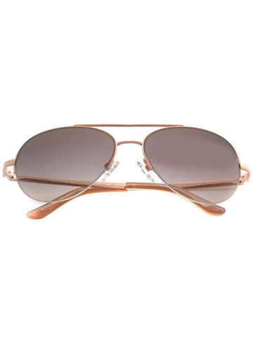 Women's Acetate Rose Gold Brown Aviator Style Sunglasses - OSCAR DE LA RENTA - BALAAN 1