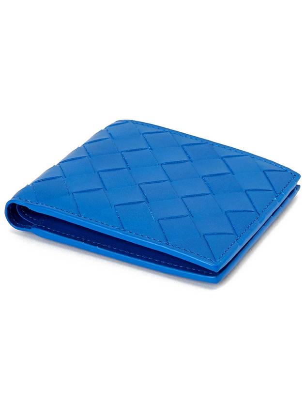 Intrecciato Bifold Half Wallet Blue - BOTTEGA VENETA - BALAAN 3