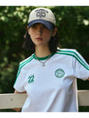 5 22-day delivery _SOCCER FOOTBALL DOUBLE TAPE SHORT SLEEVE T_WHITE BLACK - THE GREEN LAB - BALAAN 7